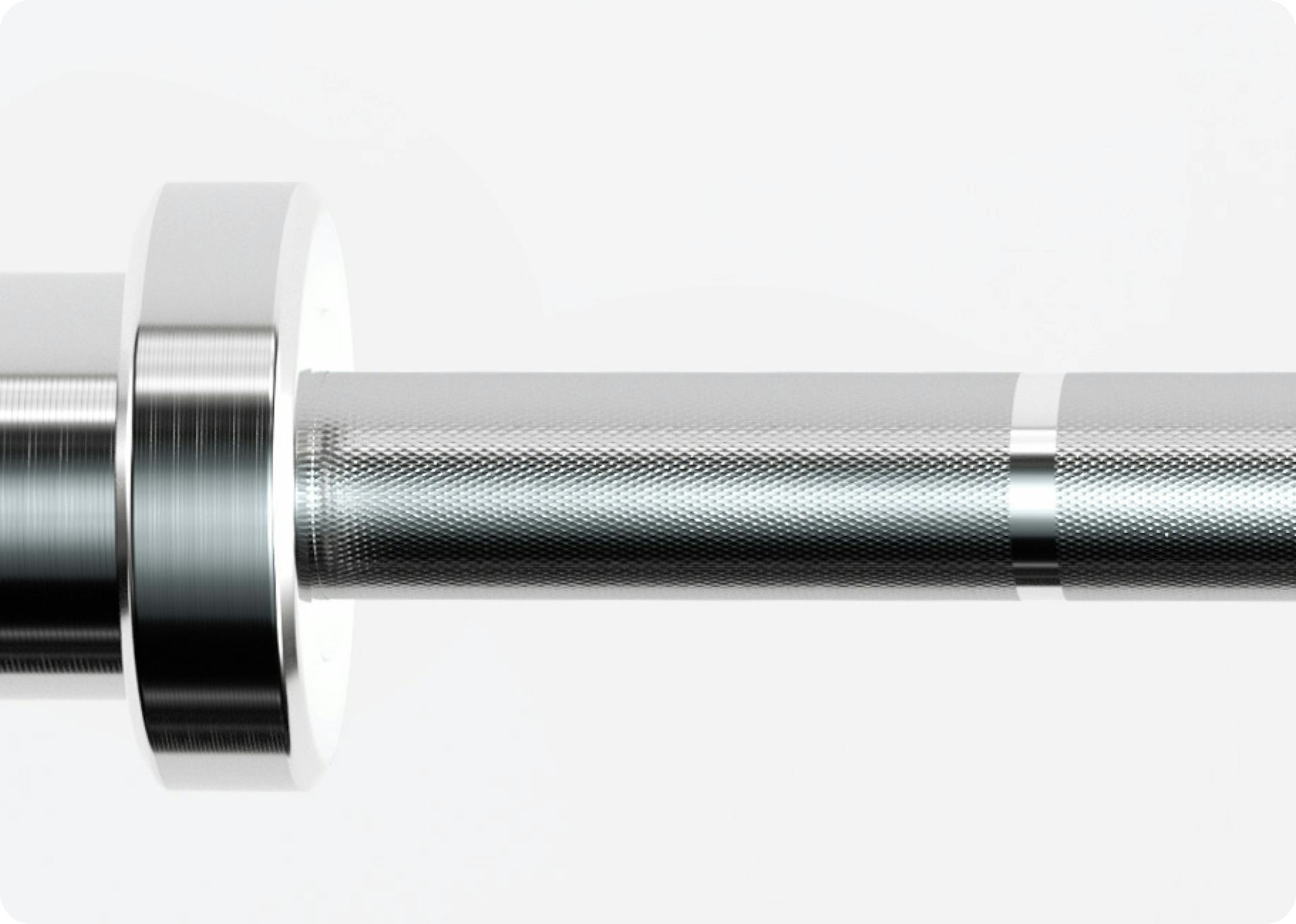 Barbell with knurling